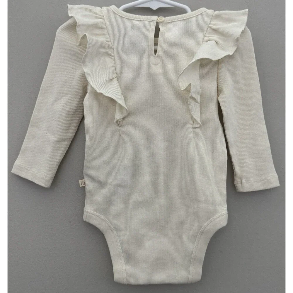 BabyGap Ivory 6/12M Ruffle 100% Cotton Bodysuit~NWT's